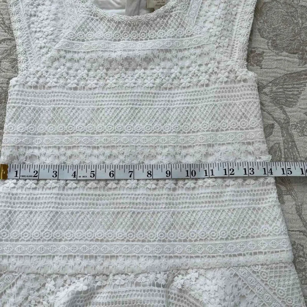 Kate Spade New York  Girls White Lace Drop Waist Rules Dress 128/8Y - Picture 8 of 13